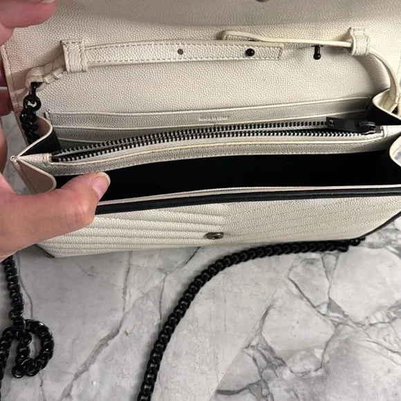 YSL classic monogram woc matalasse chevron leather - Picture 3 of 11